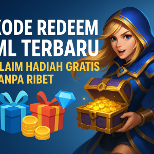 Generate an high-quality featured image prompt for a blog post about: Kode Redeem ML Terbaru Klaim H