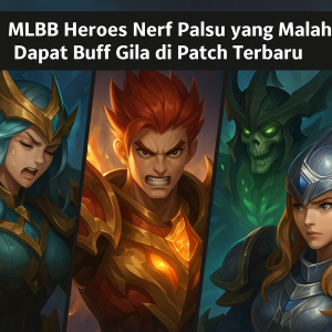 Generate an high-quality featured image prompt for a blog post about: MLBB Heroes Nerf Palsu yang Ma