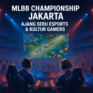 Generate an high-quality featured image prompt for a blog post about: MLBB Championship Jakarta: Aja