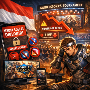 Illustration of Indonesia Social Media Ban Bikin Viewership MLBB Anjlok