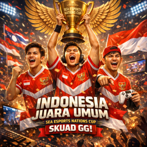 Illustration of Indonesia Juara Umum SEA Esports Nations Cup, Skuad GG!